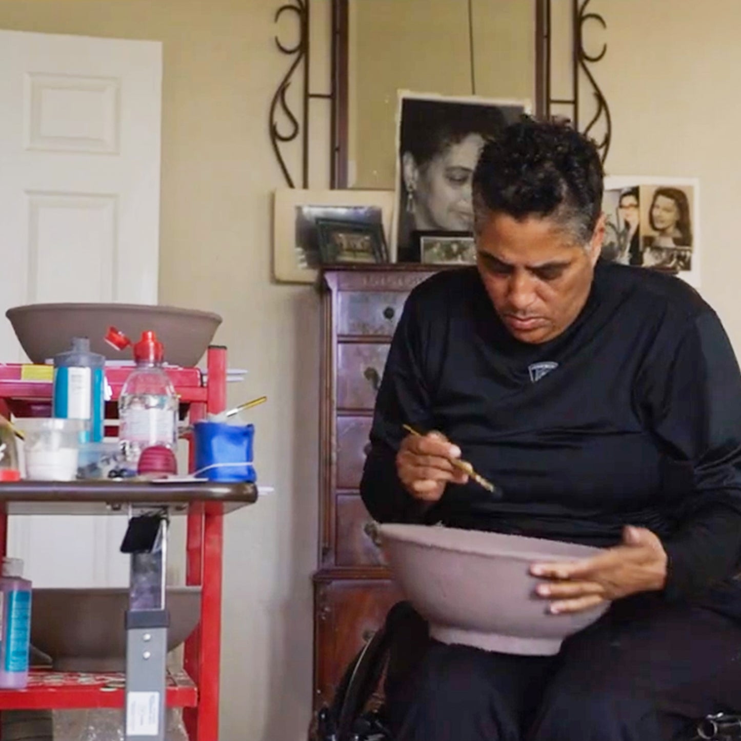 Ella Spoon Holder — Hand-Glazed & Signed