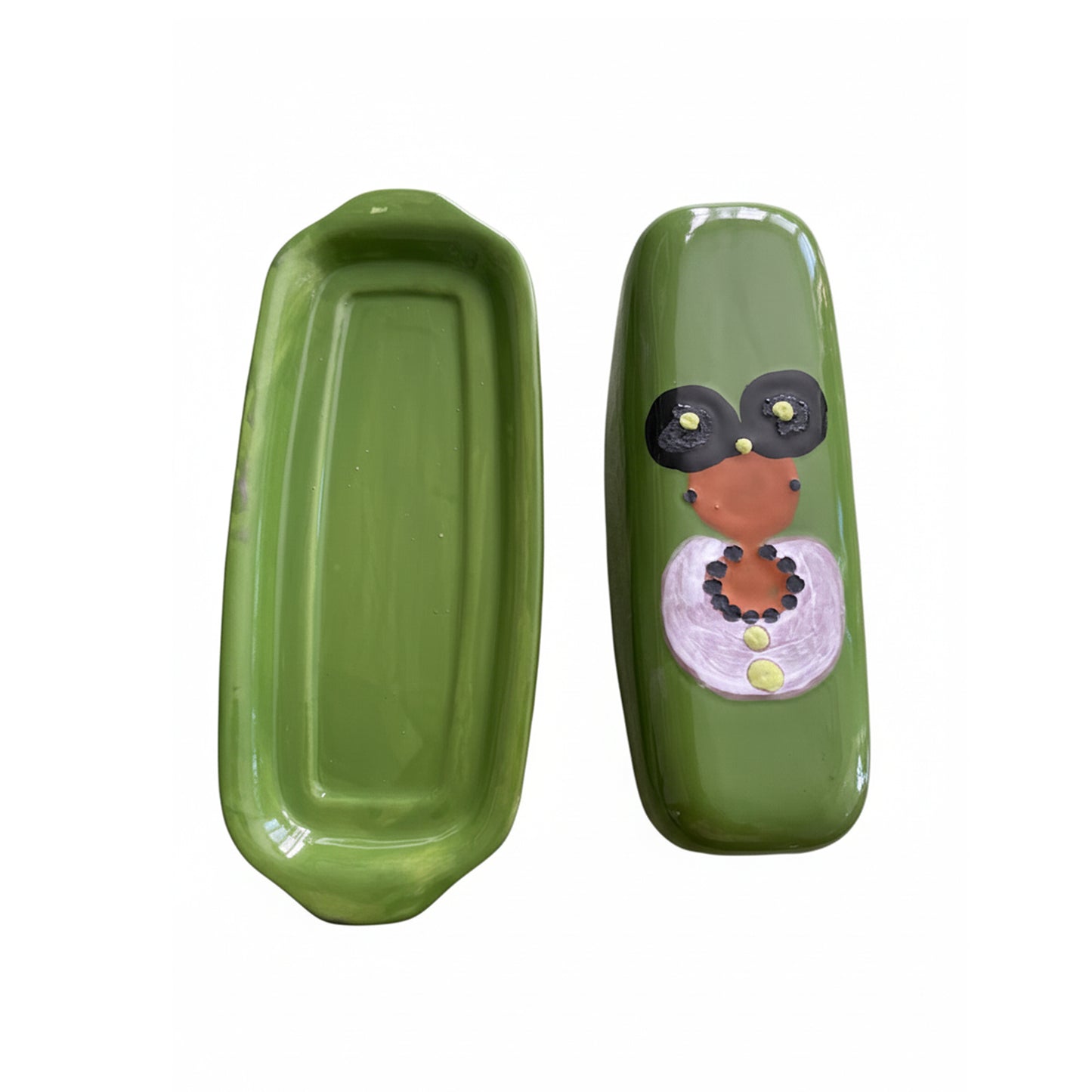 Ella Butter Dish — Hand-Glazed & Signed