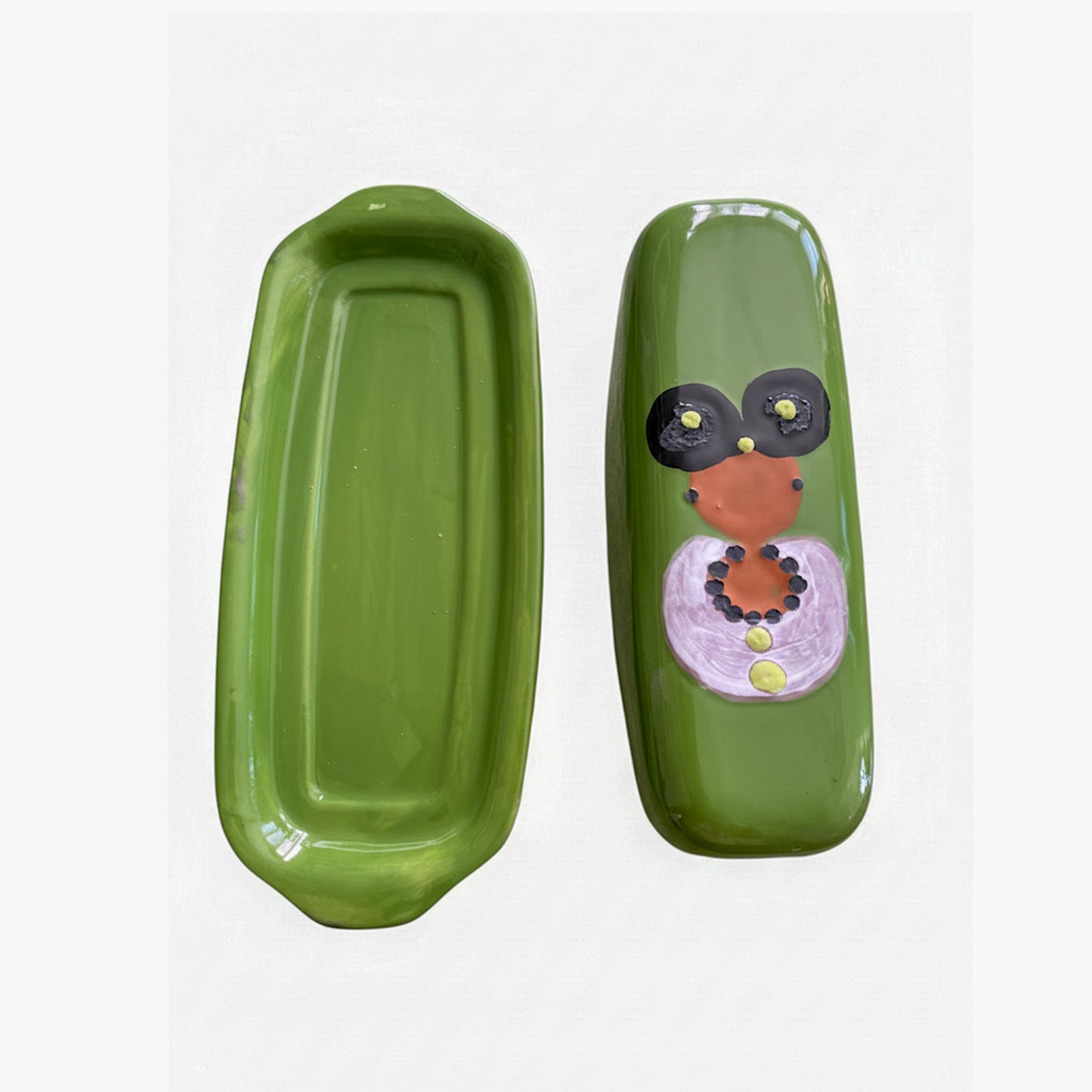 Ella Butter Dish — Hand-Glazed & Signed